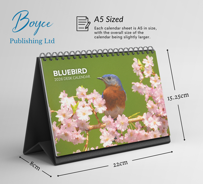 Bluebird Desk Calendar 2026-2027