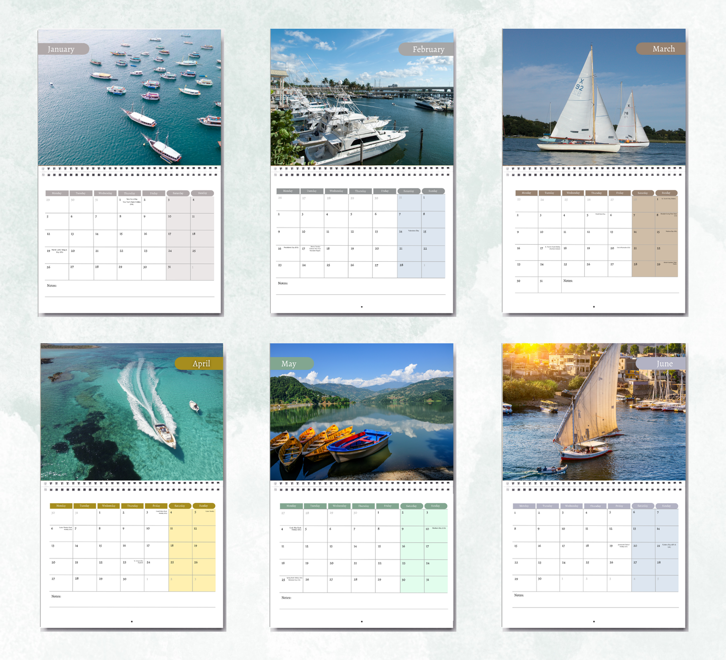 Boats Calendar 2027