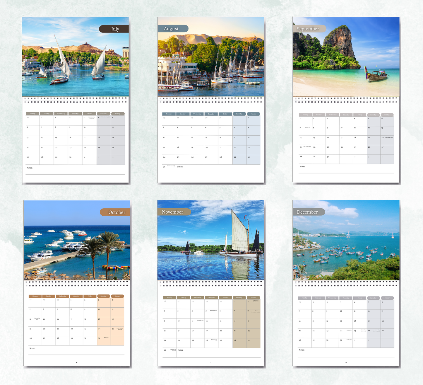 Boats Calendar 2027