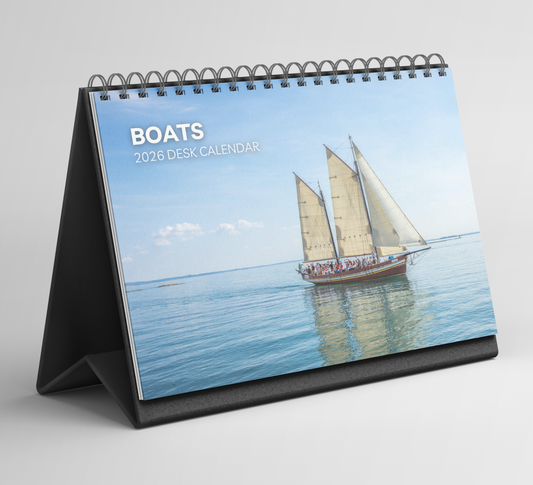 Boats Desk Calendar 2026-2027