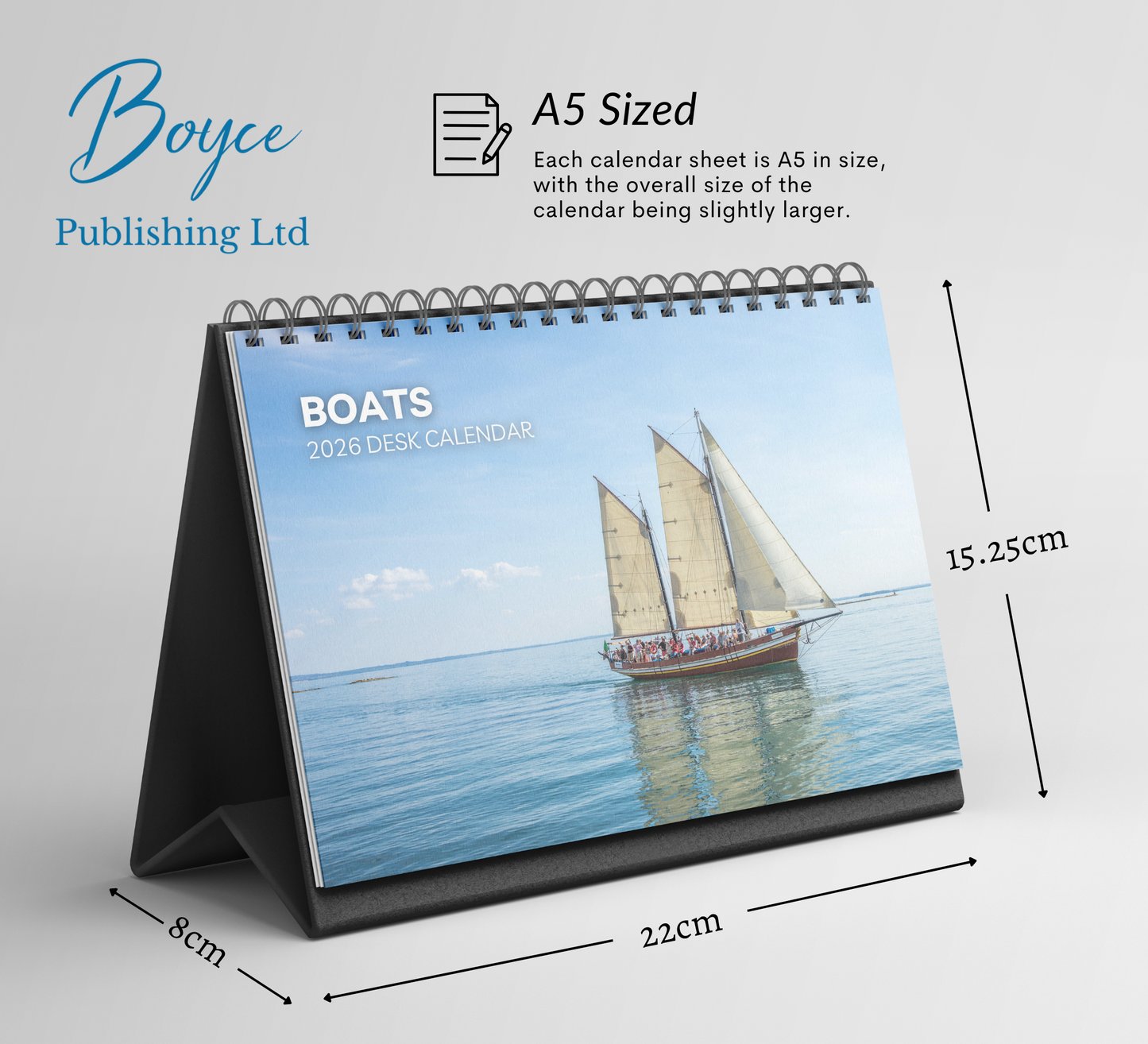 Boats Desk Calendar 2026-2027