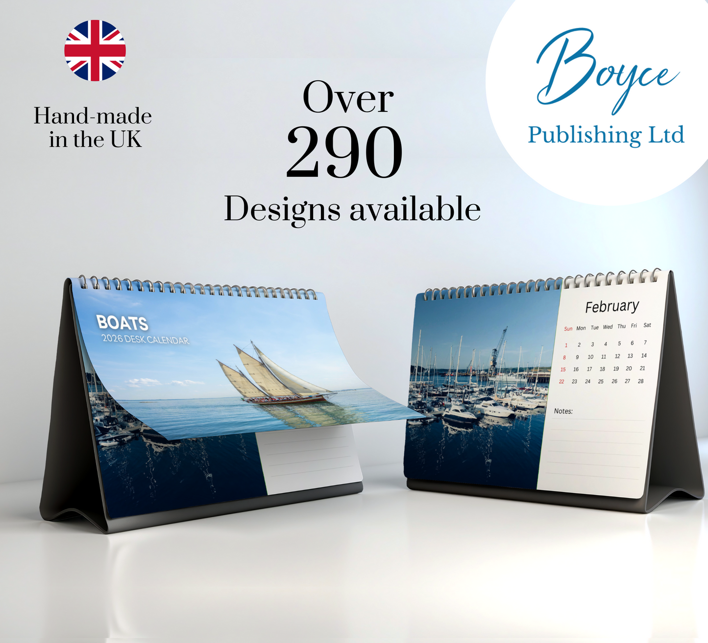 Boats Desk Calendar 2026-2027