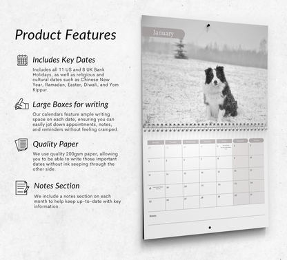 Border Collie Calendar 2027