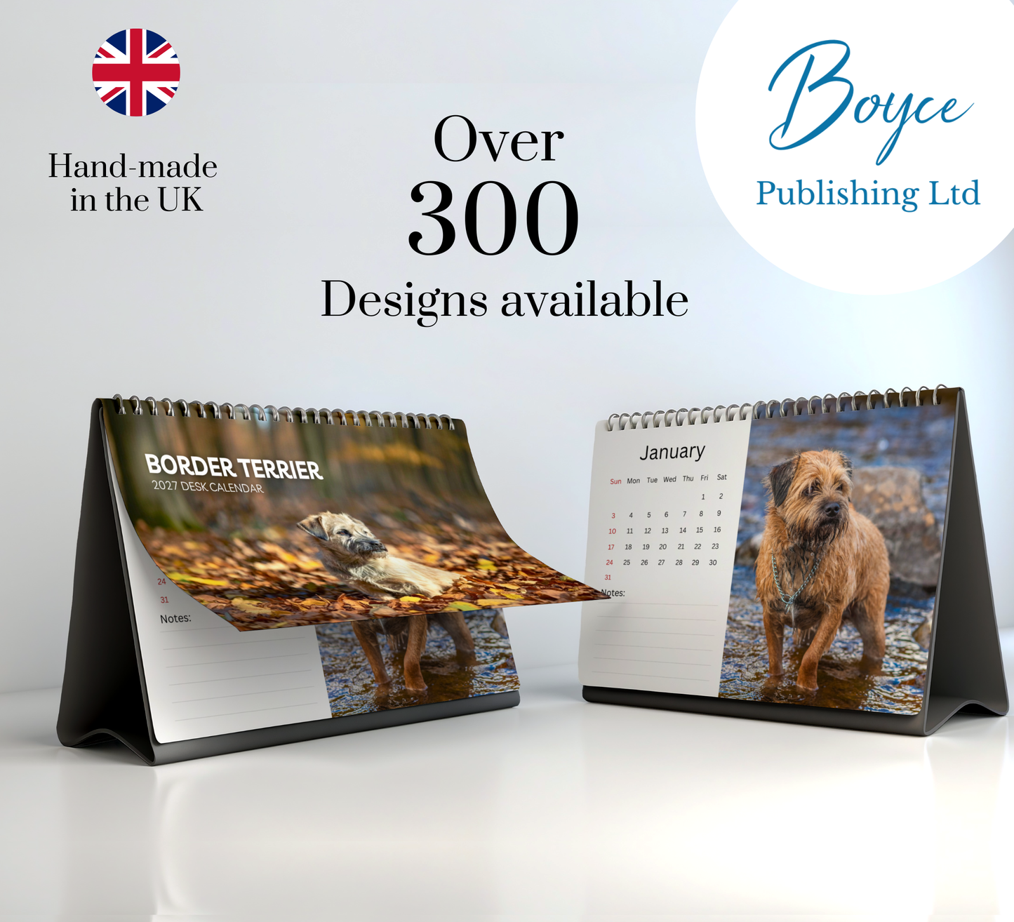 Border Terrier Desk Calendar 2027-2028