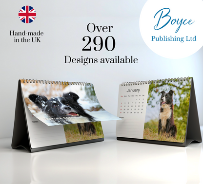 Border Collie Desk Calendar 2026-2027