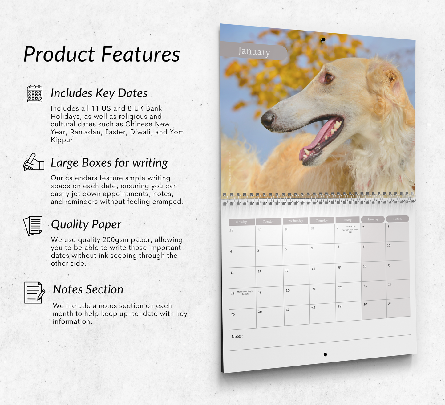 Borzoi Calendar 2027