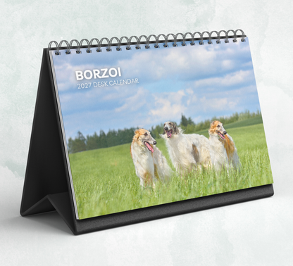 Borzoi Desk Calendar 2027-2028