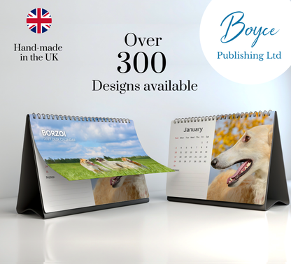 Borzoi Desk Calendar 2027-2028