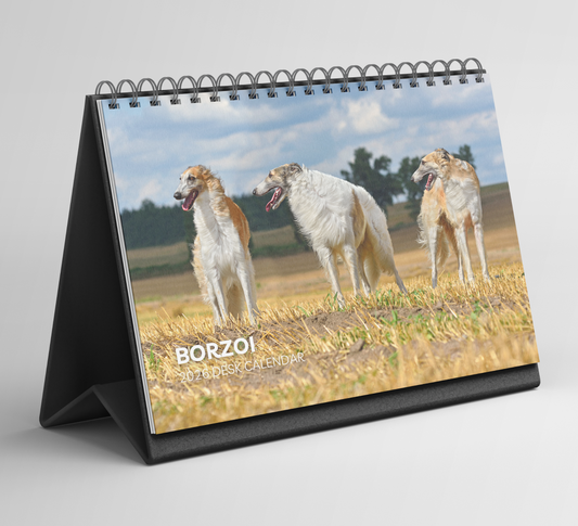 Borzoi Desk Calendar 2026-2027