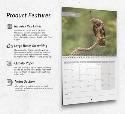 British Birds of Prey Calendar 2027