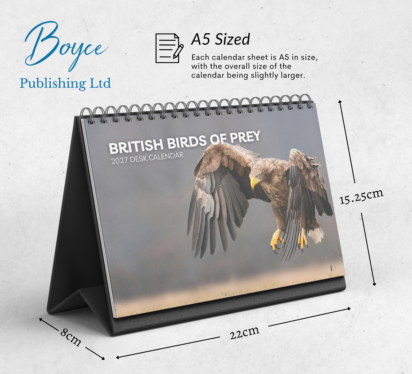 British Birds of Prey Desk Calendar 2027-2028