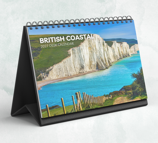 British Coastal Desk Calendar 2027-2028