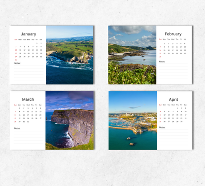British Coastal Desk Calendar 2027-2028
