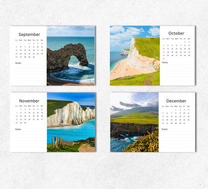 British Coastal Desk Calendar 2027-2028