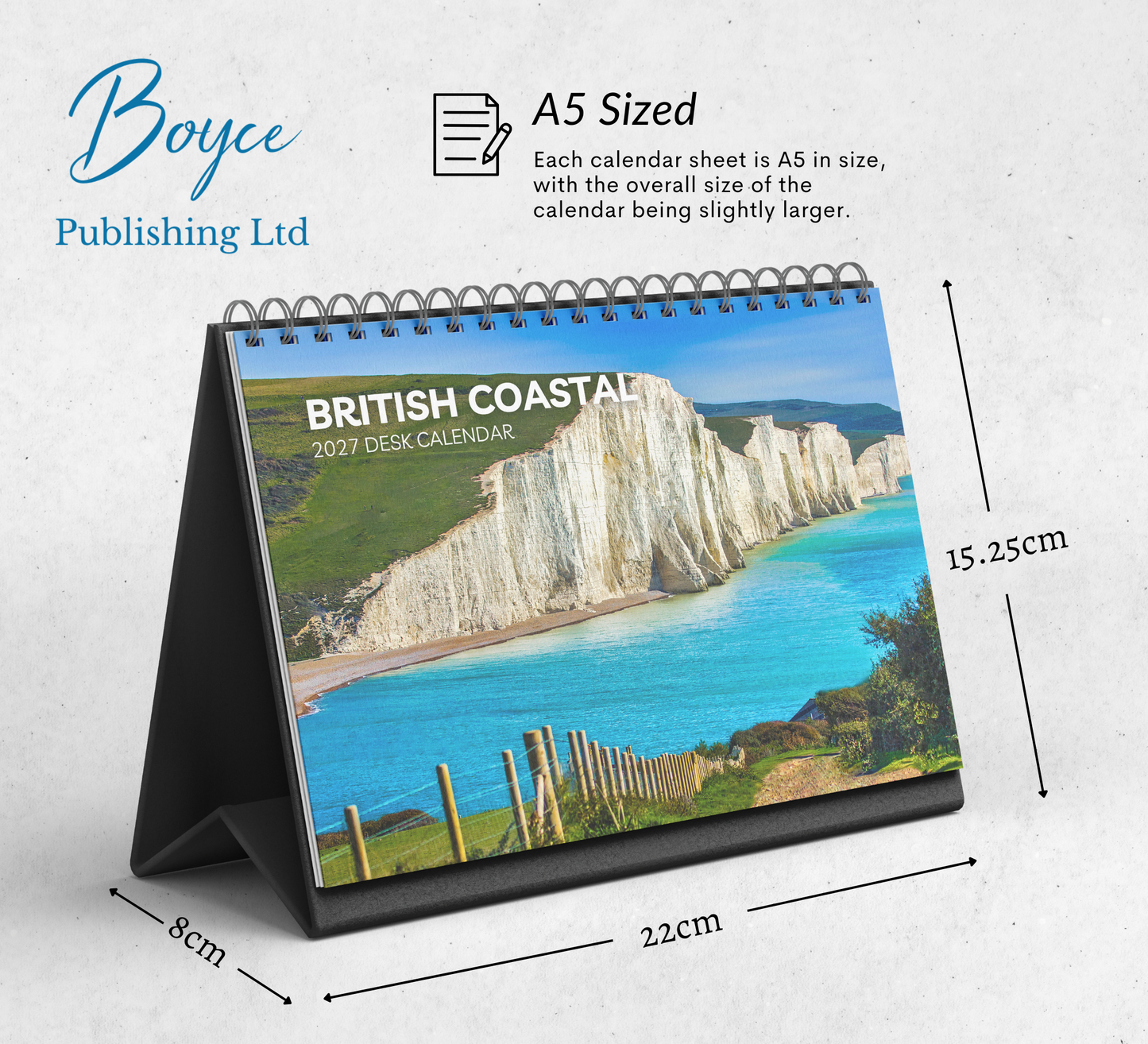 British Coastal Desk Calendar 2027-2028