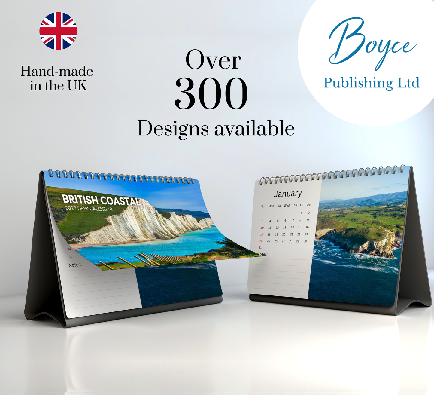 British Coastal Desk Calendar 2027-2028