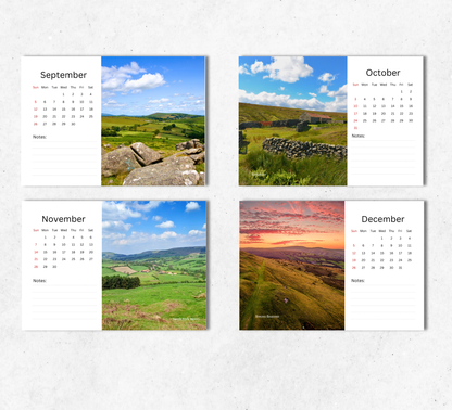 British Countryside Desk Calendar 2027-2028