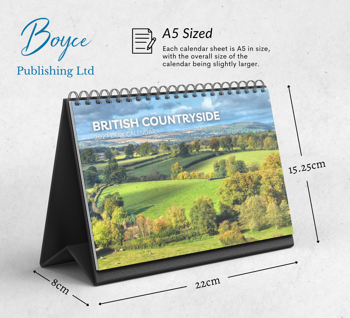 British Countryside Desk Calendar 2027-2028