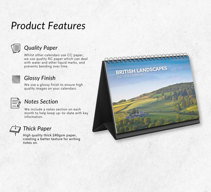 British Landscapes Desk Calendar 2027-2028