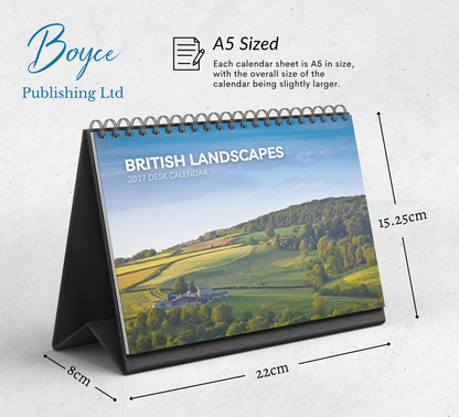 British Landscapes Desk Calendar 2027-2028