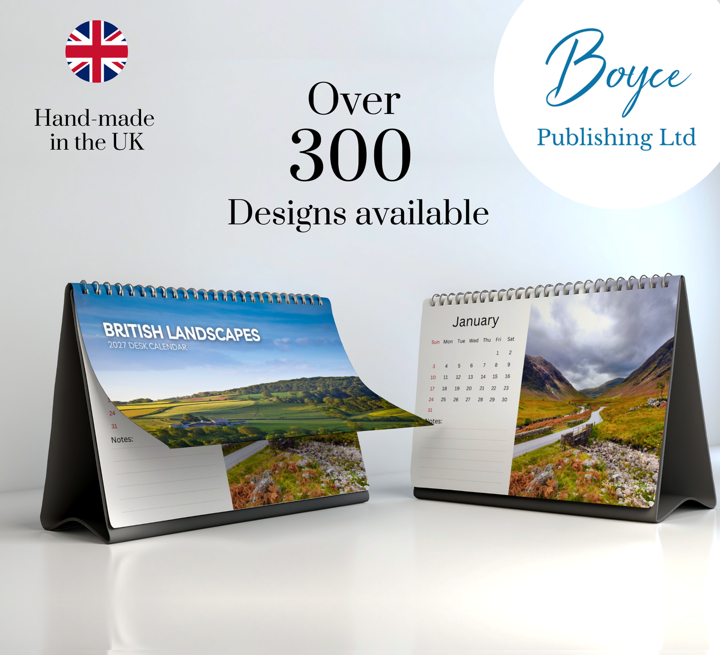 British Landscapes Desk Calendar 2027-2028