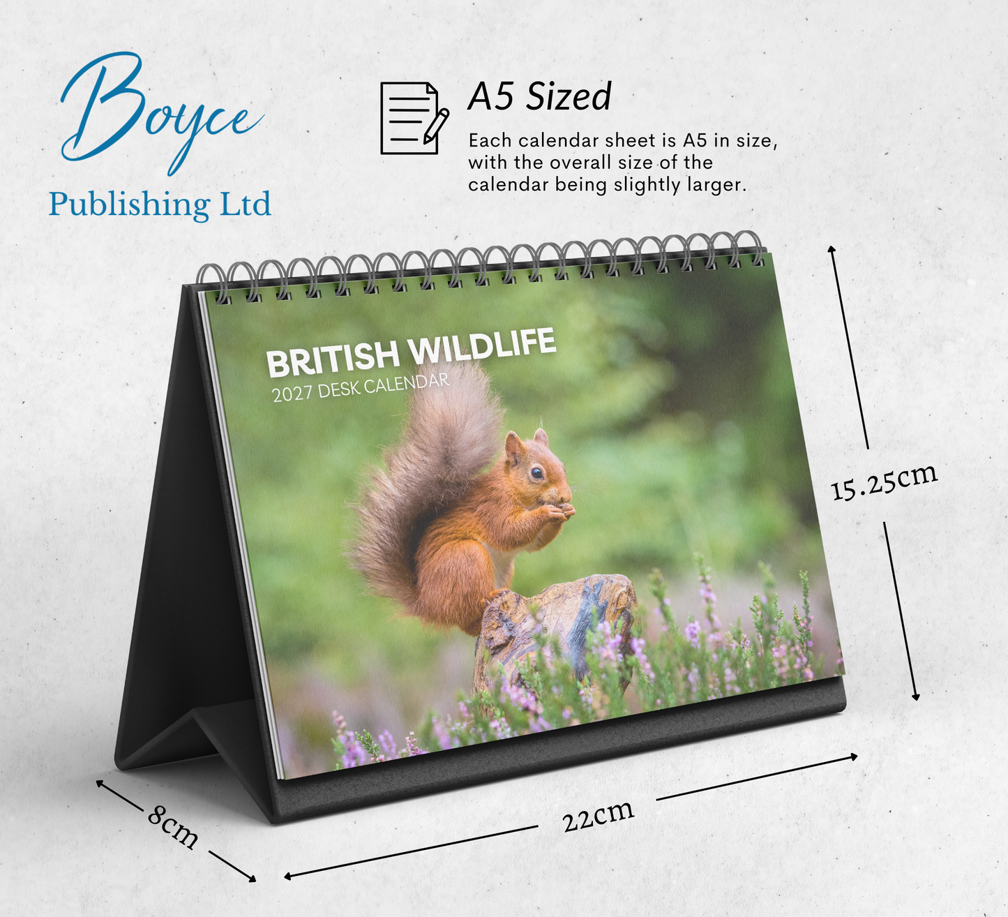 British Wildlife Desk Calendar 2027-2028