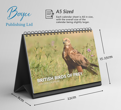 British Birds of Prey Desk Calendar 2026-2027