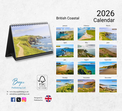 British Coastal Desk Calendar 2026-2027