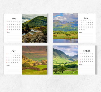 British Countryside Desk Calendar 2026-2027