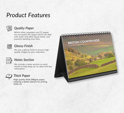 British Countryside Desk Calendar 2026-2027