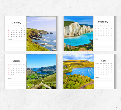 British Landscapes Desk Calendar 2026-2027