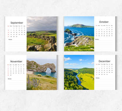 British Landscapes Desk Calendar 2026-2027