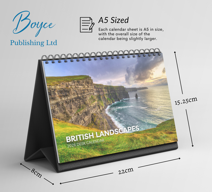 British Landscapes Desk Calendar 2026-2027