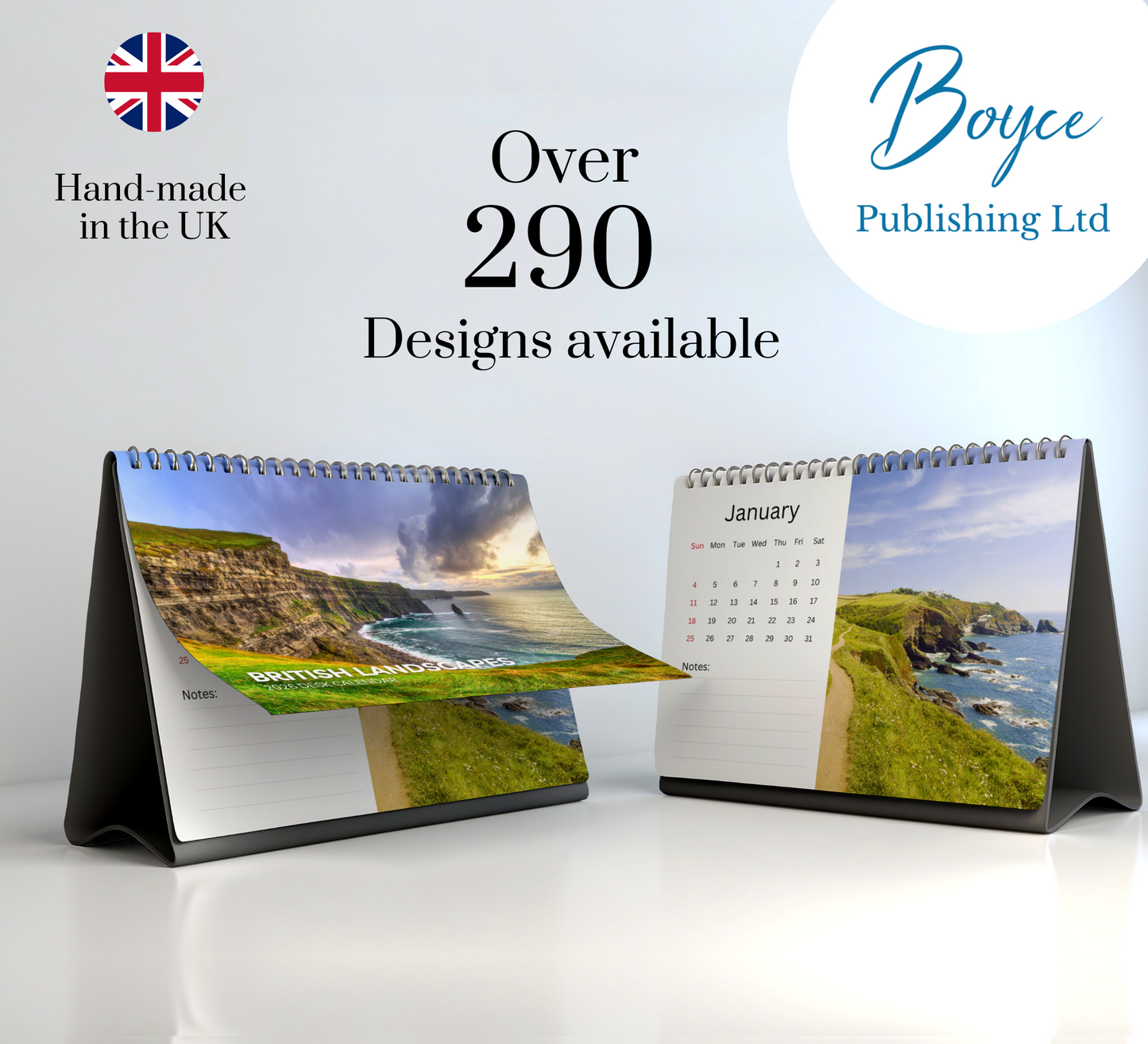 British Landscapes Desk Calendar 2026-2027