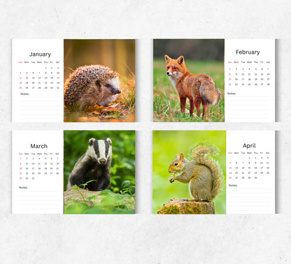 British Wildlife Desk Calendar 2026-2027