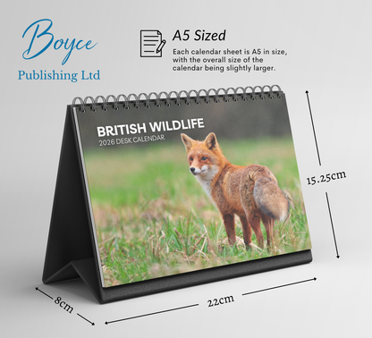 British Wildlife Desk Calendar 2026-2027