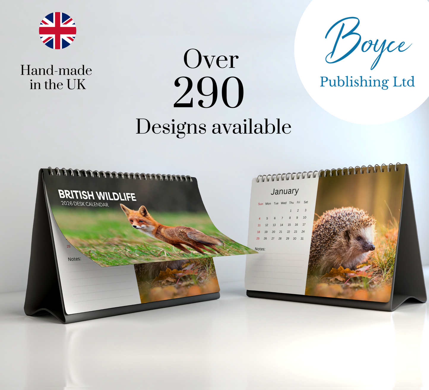 British Wildlife Desk Calendar 2026-2027