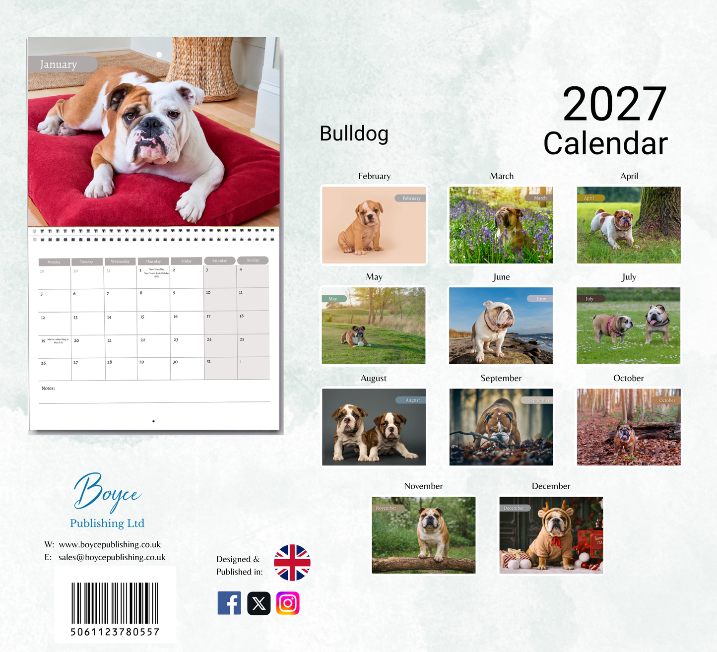 Bulldog Calendar 2027