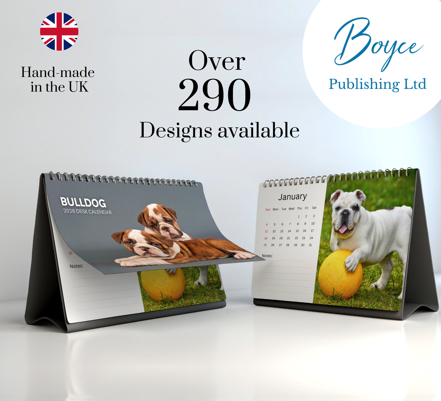 Bulldog Desk Calendar 2026-2027