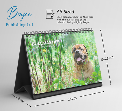 Bullmastiff Desk Calendar 2026-2027