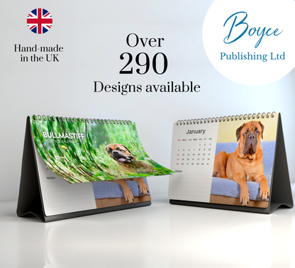 Bullmastiff Desk Calendar 2026-2027