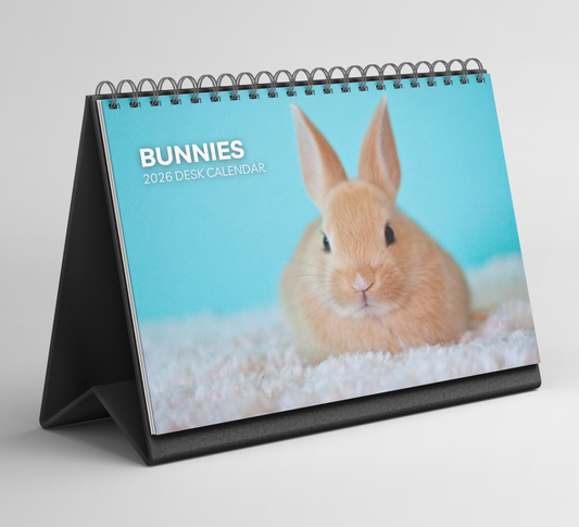 Bunnies Desk Calendar 2026-2027