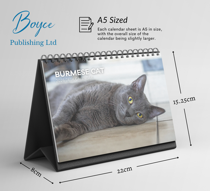 Burmese Cat Desk Calendar 2026-2027