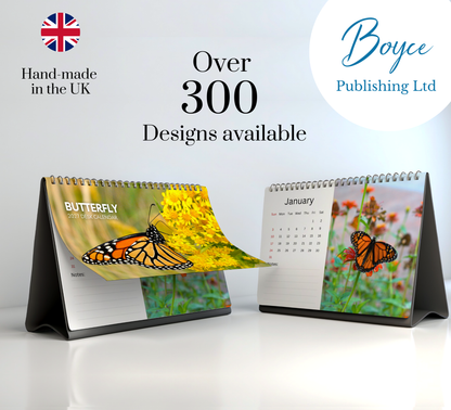 Butterfly Desk Calendar 2027-2028