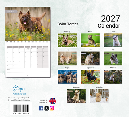 Cairn Terrier Calendar 2027