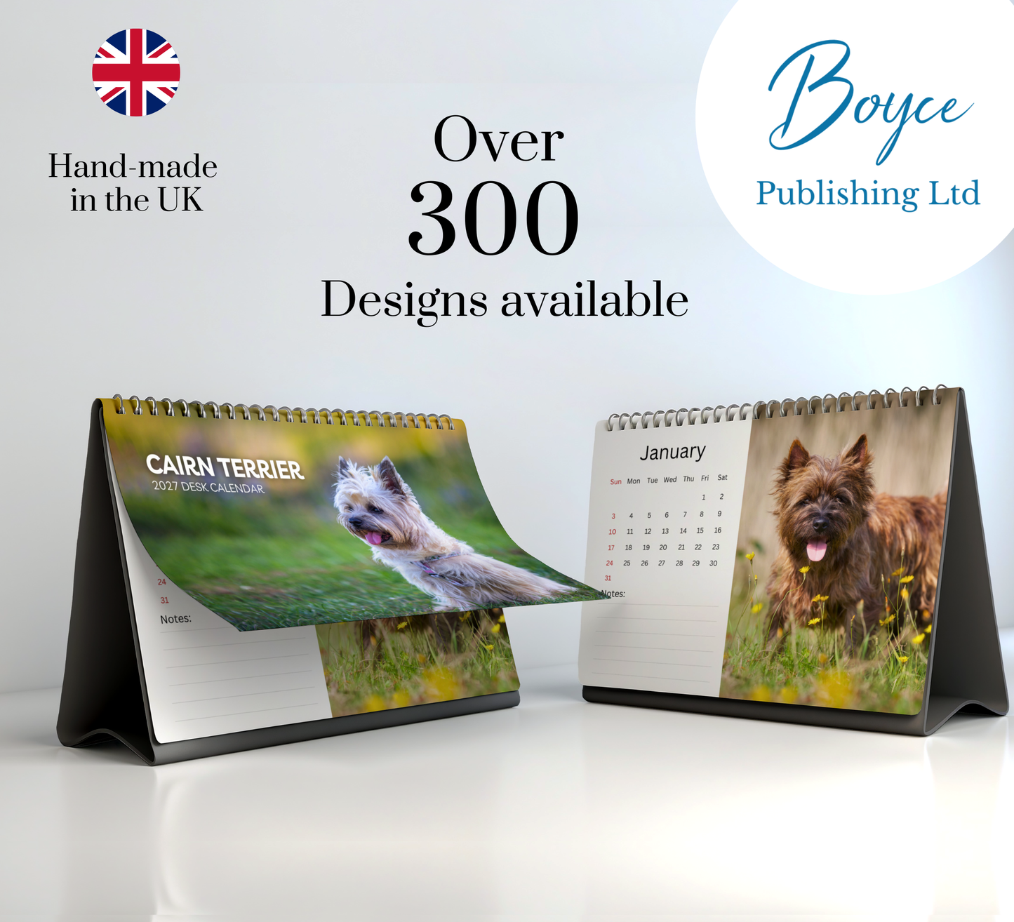 Cairn Terrier Desk Calendar 2027-2028