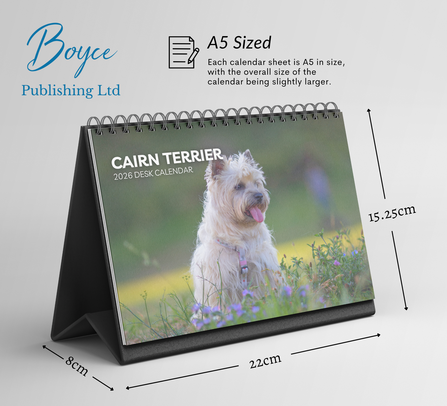 Cairn Terrier Desk Calendar 2026-2027