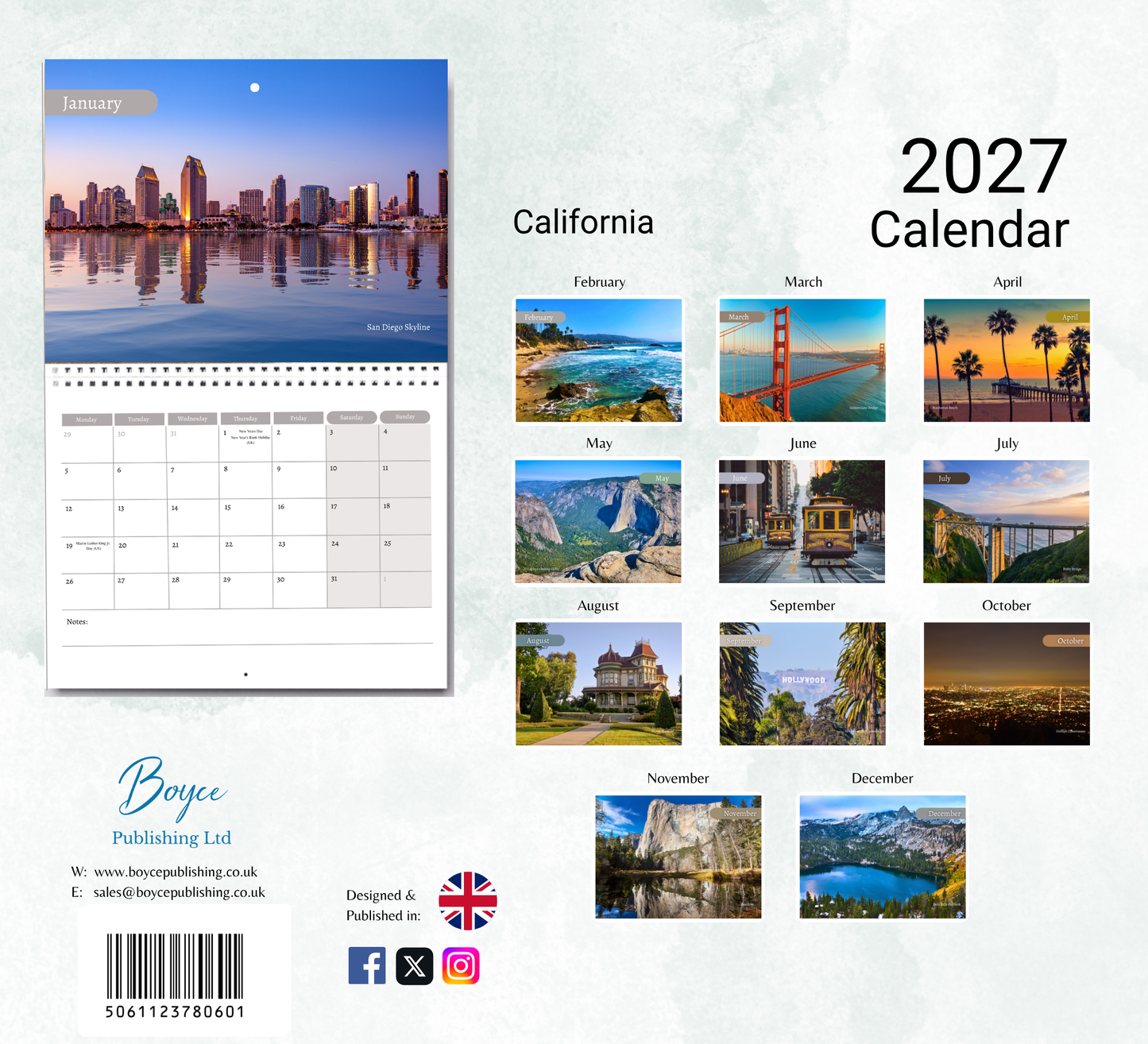 California Calendar 2027