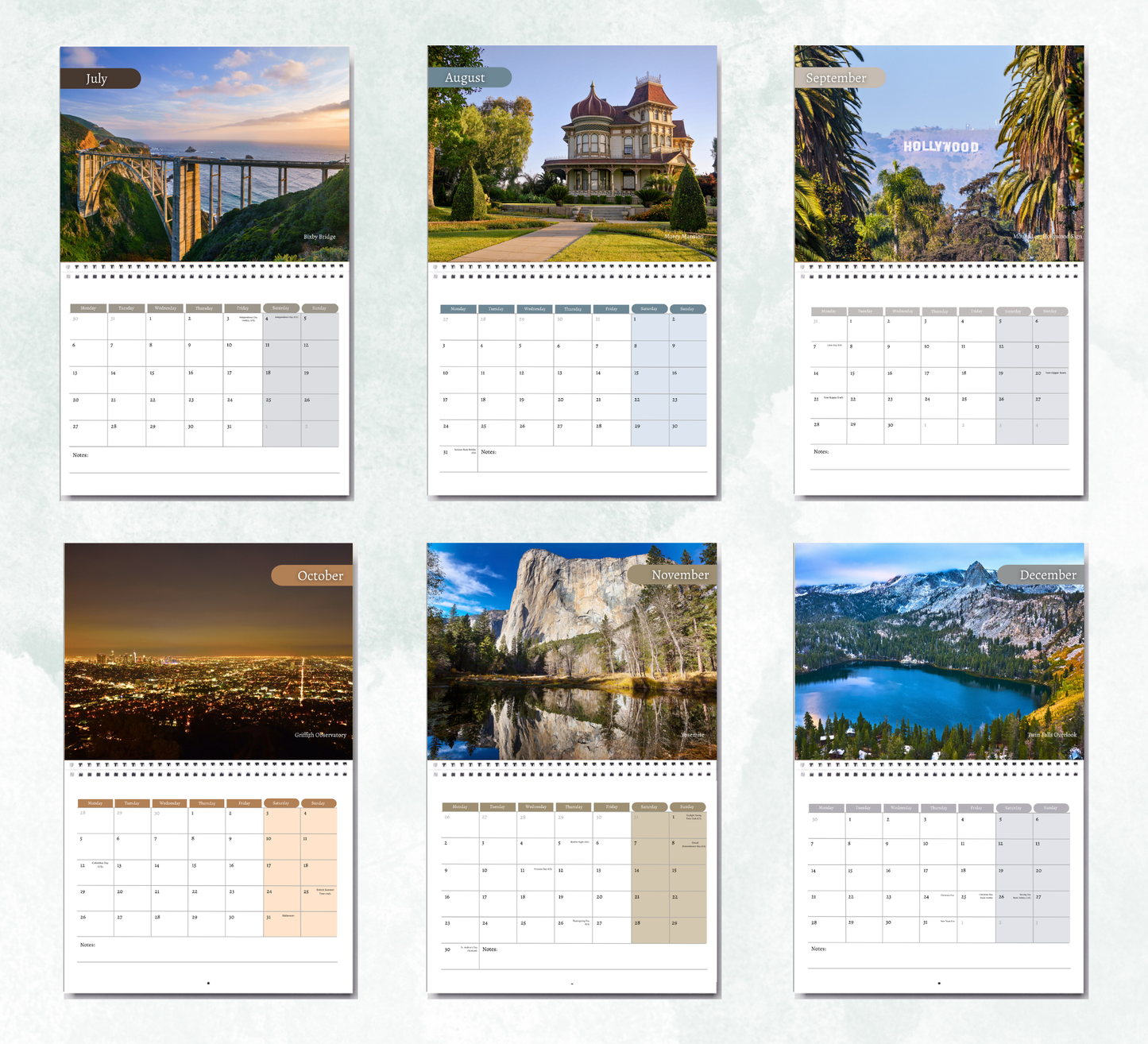 California Calendar 2027