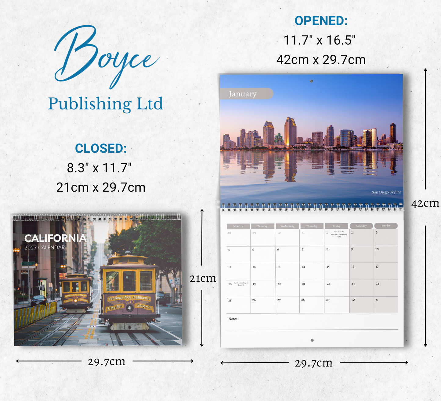 California Calendar 2027
